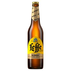 Leffe Blonde Beer 500ml bottle container, UK version