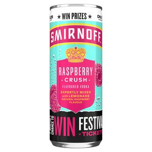 Smirnoff Raspberry Crush cocktail mix 250ml (British brand)