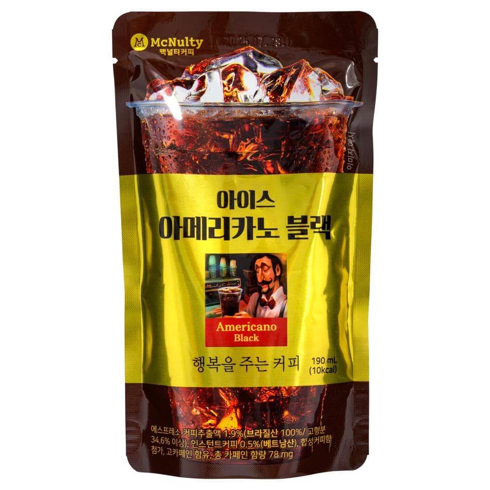 McNulty Ice Americano Coffee (Black) Pouch Drink 맥널티 아이스 아메리카노 블랙