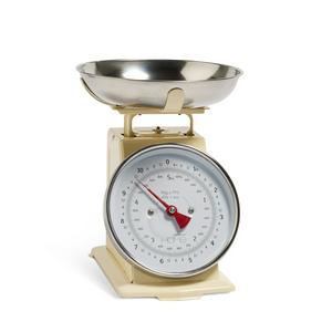 Habitat stainless steel retro kitchen scale Cream , UK version