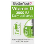 BetterYou D3000 Vitamin D3 Oral Spray Peppermint 15ml - British product
