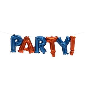 Sainsburys Habitat Party Foil Balloon Banner Red Blue- Buy online at McGrocer
