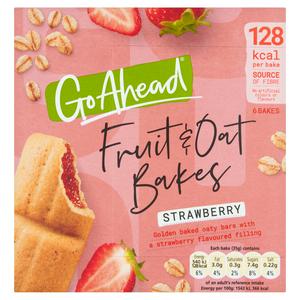 Go Ahead Strawberry Fruit and Oat Bakes 6x35g, UK version