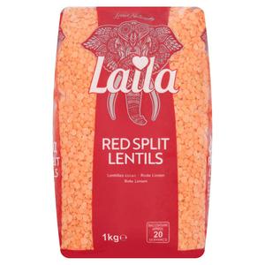 Laila Red Split Lentils 1kg, UK version
