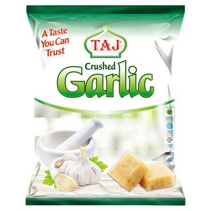 Taj Crushed Garlic 400g product pack (British brand)