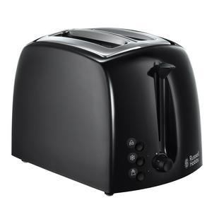 Russell Hobbs Textures Black Toaster 2 Slice, imported from the UK