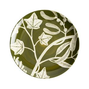 Habitat floral green stoneware side plate, UK version