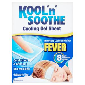 Kool N Soothe Cooling Gel Sheets 4-Pack Age 1+, UK version