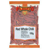 Fudco Dried Red Whole Chilli 100g - British product