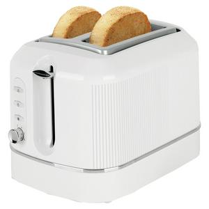 Cookworks Texture Tilly 2 Slice Toaster - White