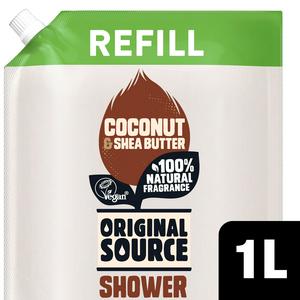Original Source Tropical Coconut shower refill 1000ml, imported from the UK