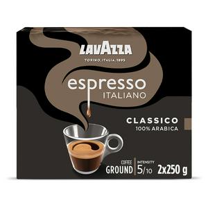 Lavazza Espresso Italiano Classico Ground Coffee 2x250g, UK version