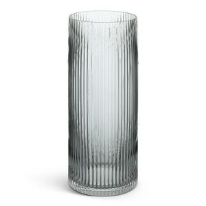 Habitat tall ribbed glass vase clear 30cm, UK version