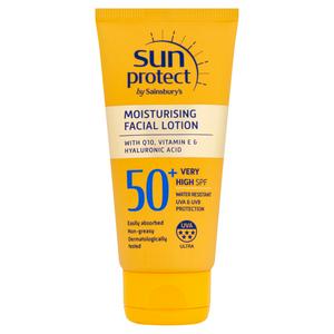 Sainsburys Sainsbury's Sun Protect Moisturising Facial Lotion Very High SPF 50+ 50ml- Buy online at McGrocer