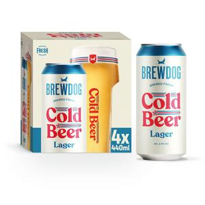 BrewDog Lagerbier-Flaschenpackung 4x440ml - Britisches Produkt