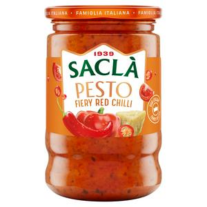 Sacla Chilli Pesto 190g jar (British brand)