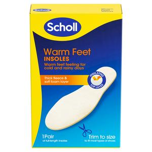 Scholl Warm Feet Insoles 1 Pair Full Length (British brand)