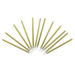 Habitat Gold Long Candles Pack 12 For Occasions, UK version
