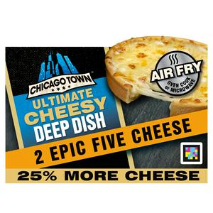Chicago Town Ultimate Cheesy Deep Dish Five Cheese Pizza 2 x 164g
