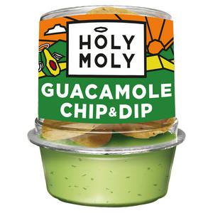 Holy Moly guacamole chip and dip 77g, UK version