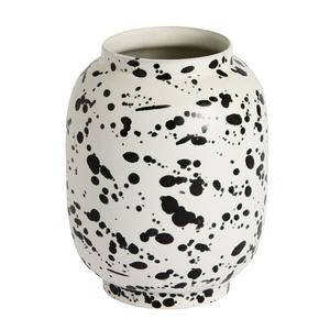 Habitat Faro Stamped Vase White Glazed 25.5cm, UK version
