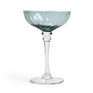 Habitat champagne coupe glass blue 200ml, UK version