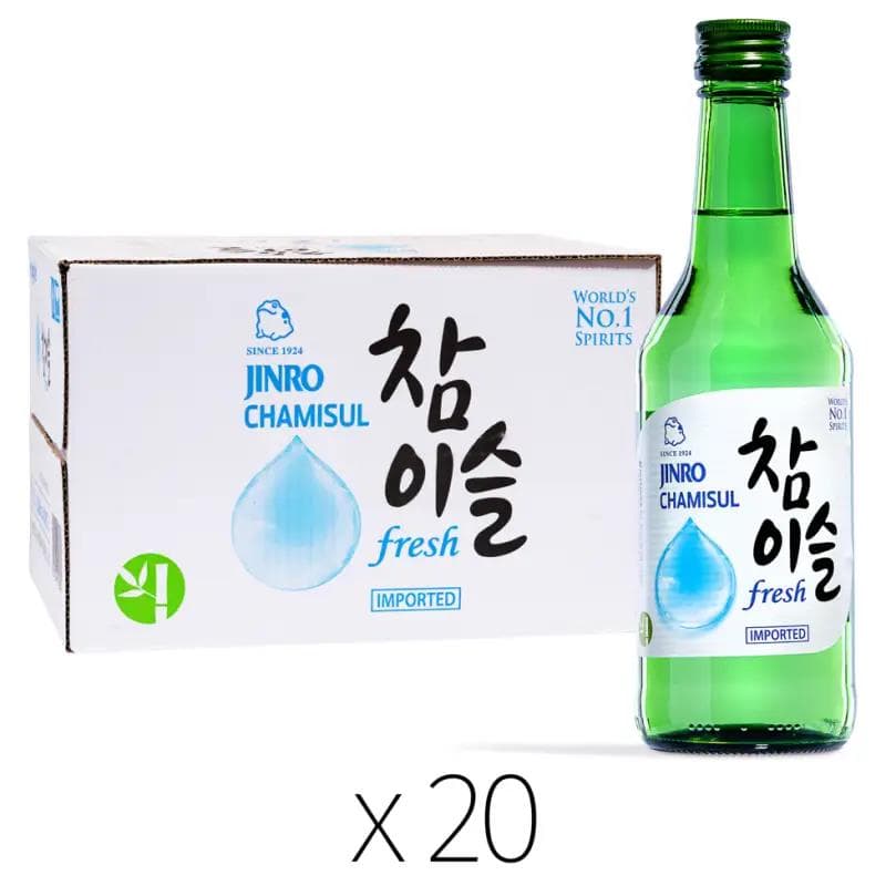 Jinro Chamisul Fresh Soju 참이슬 (ABV 16.5%) (350ml x 20)