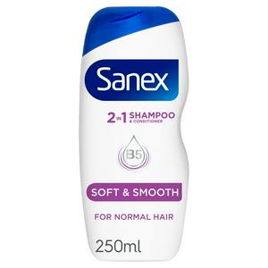 Sanex Nourishing & Gentle 2-in-1 Shampoo and Conditioner 250ml (British brand)