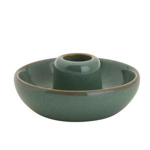 Habitat Ceramic Taper Holder Green Glaze 10x10x4.5cm, UK version