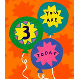 Sainsbury's 3rd Birthday Greeting Card 15.9 x 18.4cm (British brand)