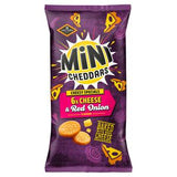 Jacob's Mini Cheddars cheese and red onion biscuits, imported from the UK