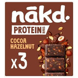 Nakd Cocoa Hazelnut Protein Bars 3x45g, imported from the UK
