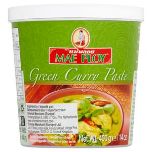 Mae Ploy Thai green curry paste tube 400g, UK version