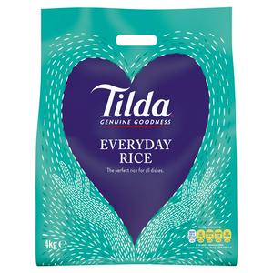 Tilda everyday rice 4kg white grain (British brand)