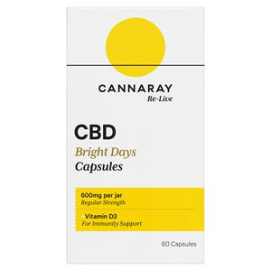 Cannaray Bright Days CBD Capsules 60 - British product