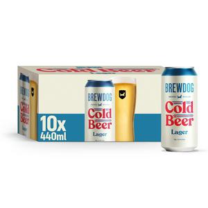 BrewDog Cold Beer Lager 10 x 440ml cans, UK version