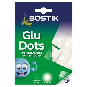 نقاط غراء Bostik Glu Dots Removable Clear Adhesive 64 Pack