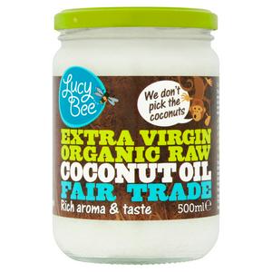 Lucy Bee Fair Trade Bio-Rohkost-Kokosöl 500ml - Kokosöl