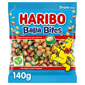 Haribo Balla Bites chewy fruit sweets 140g, UK version