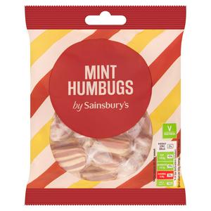 Sainsburys Sainsbury's Mint Humbugs Toffee Centre Boiled Sweets 200g- Buy online at McGrocer