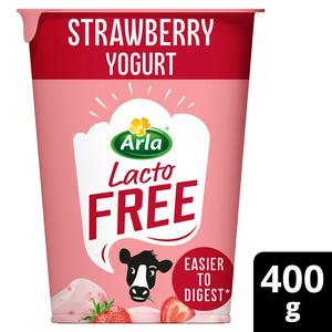 زبادي بالفراولة خالي من اللاكتوز من Arla 400 جم