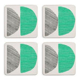 Habitat Linear Circles Cork Backed Coasters Set of 4, UK version