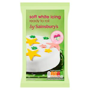 Sainsbury's Rollfertige weiße Glasur 1kg (britische Marke)