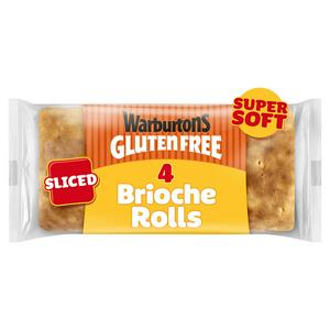 Warburtons Gluten Free Soft Sliced Brioche Rolls 4 pack