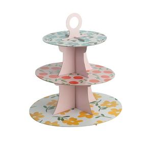 Sunny Vintage 3 Tier Cake Stand with Floral Pattern (British brand)