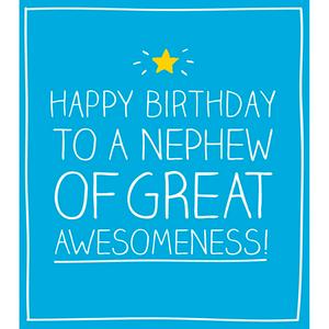 Pigment Nephew Birthday Card 16 x 17.6 cm, imported from the UK
