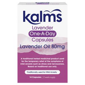 Kalms Lavender Oil Capsules 80mg 14 capsules, UK version