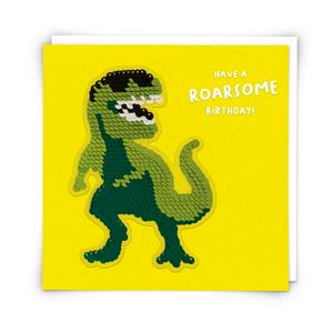 Redback Cards Greeting Card Dinosaur Birthday 16cm, imported from the UK