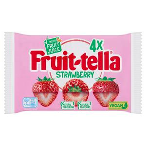 Fruittella strawberry chewy sweets 4 x 41g, imported from the UK