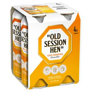 Old Session Hen beer 4 x 440ml multipack, imported from the UK